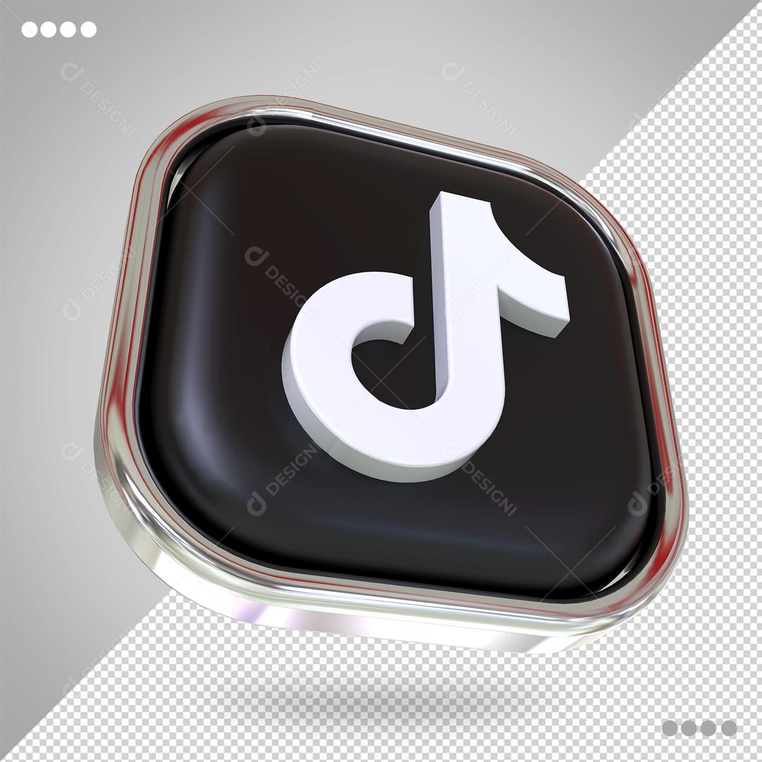 Tiktok Elemento 3D Para Composição PSD