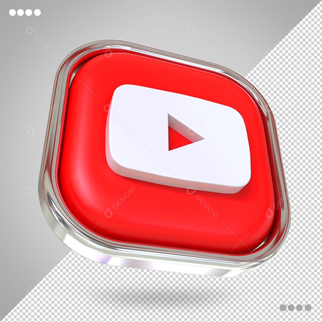 Youtube Elemento 3D Para Composição PSD