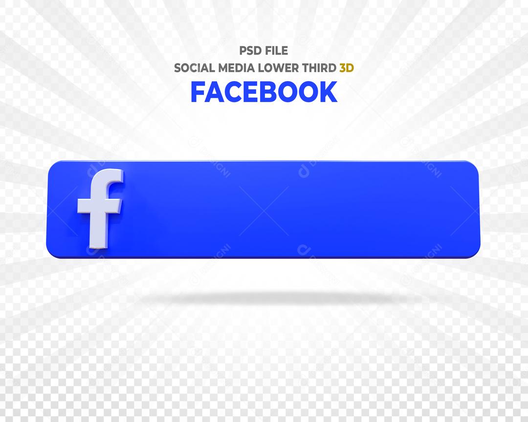 Tag Facebook Elemento 3D Para Composição PSD