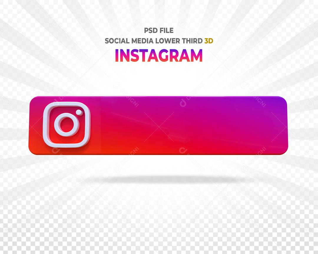 Tag Instagram Elemento 3D Para Composição PSD