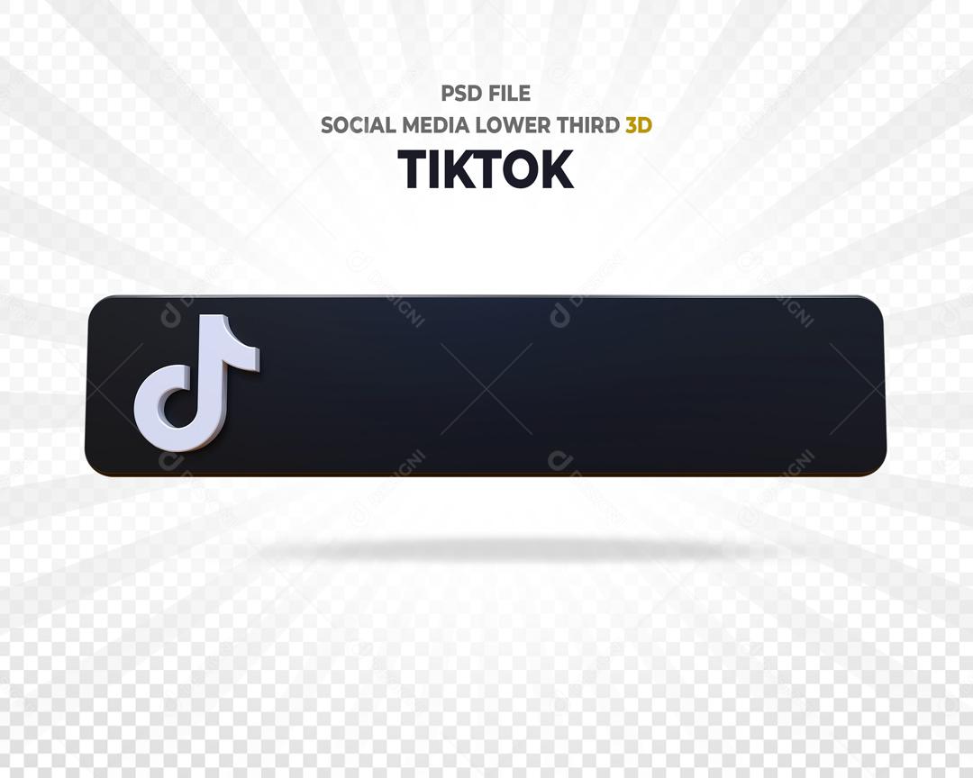 Tag Tiktok Elemento 3D Para Composição PSD
