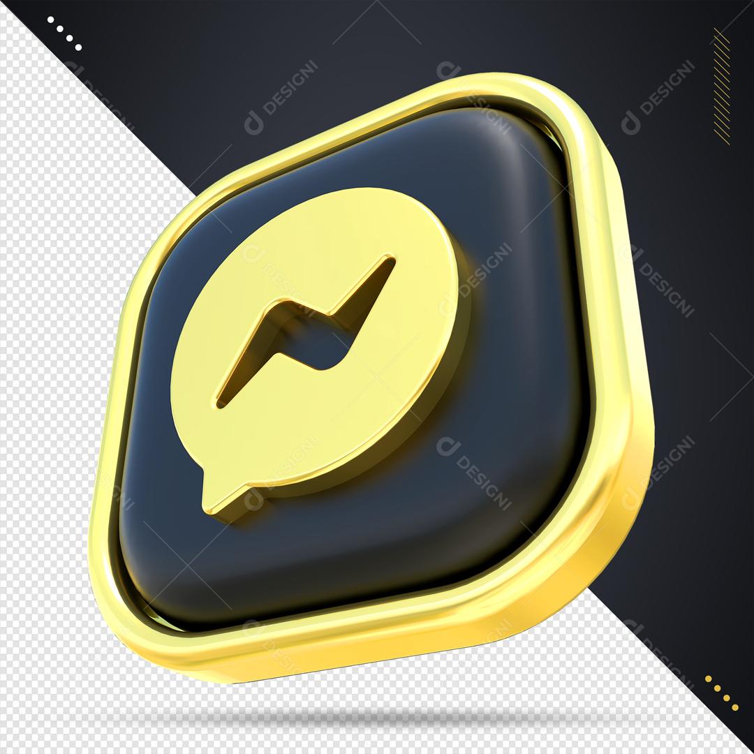 Messenger Elemento 3D Para Composição PSD