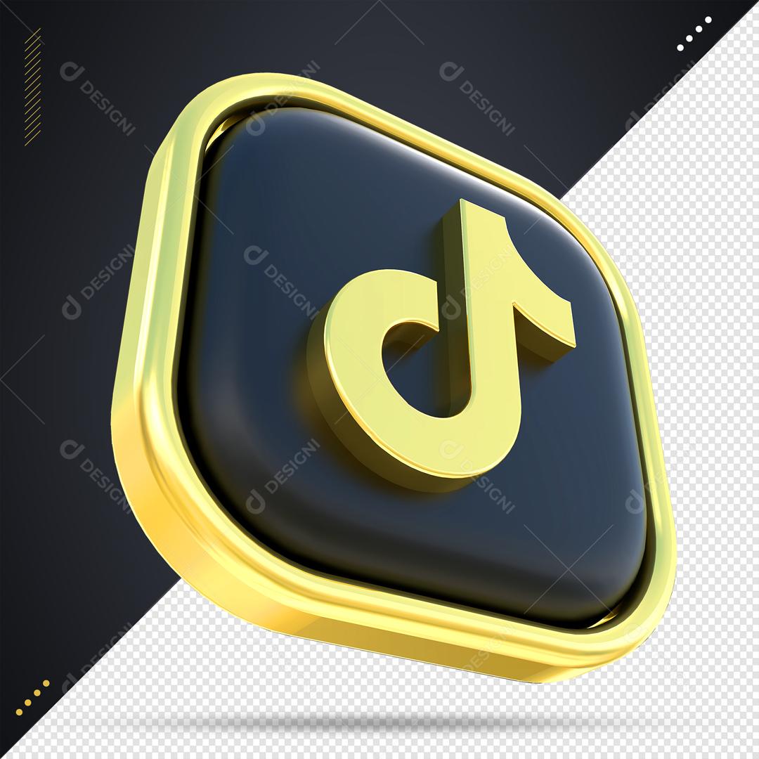 Elemento 3D Tiktok Para Composição PSD