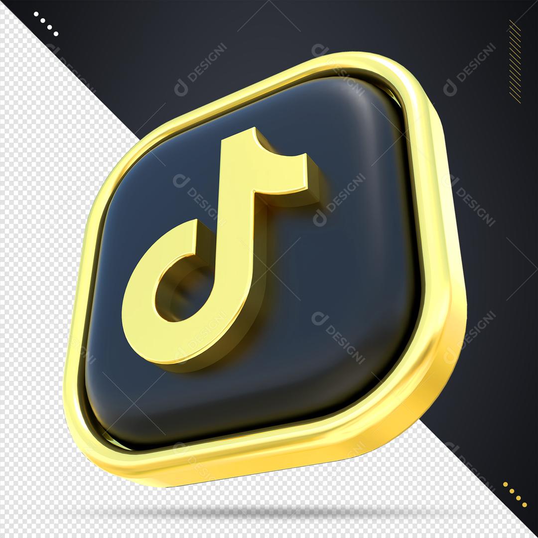 Tiktok Elemento 3D Para Composição PSD