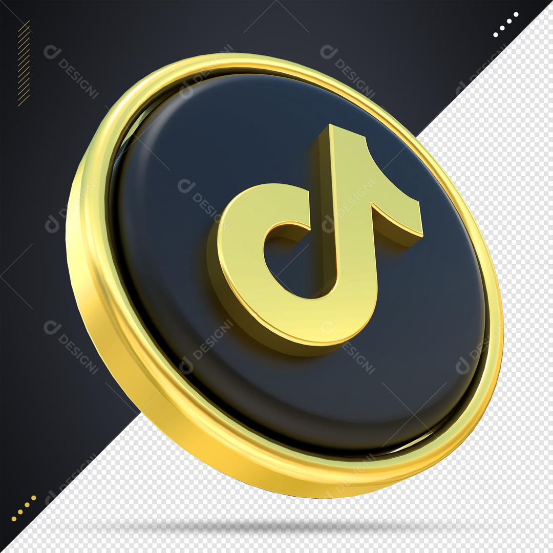 Ícone 3D Tiktok Para Composição PSD