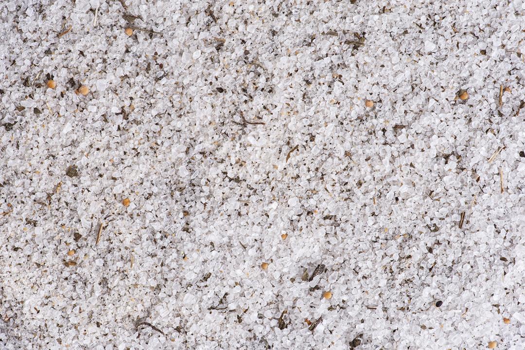 Fundo de sal Parrilla com ervas. Copie o espaço.