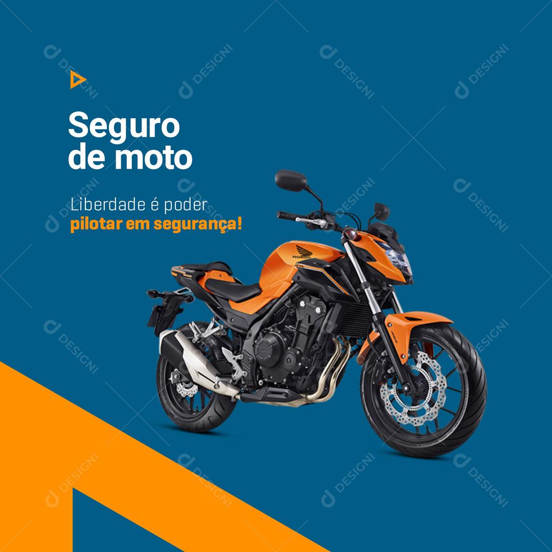 Social Media Seguro de Moto PSD Editável