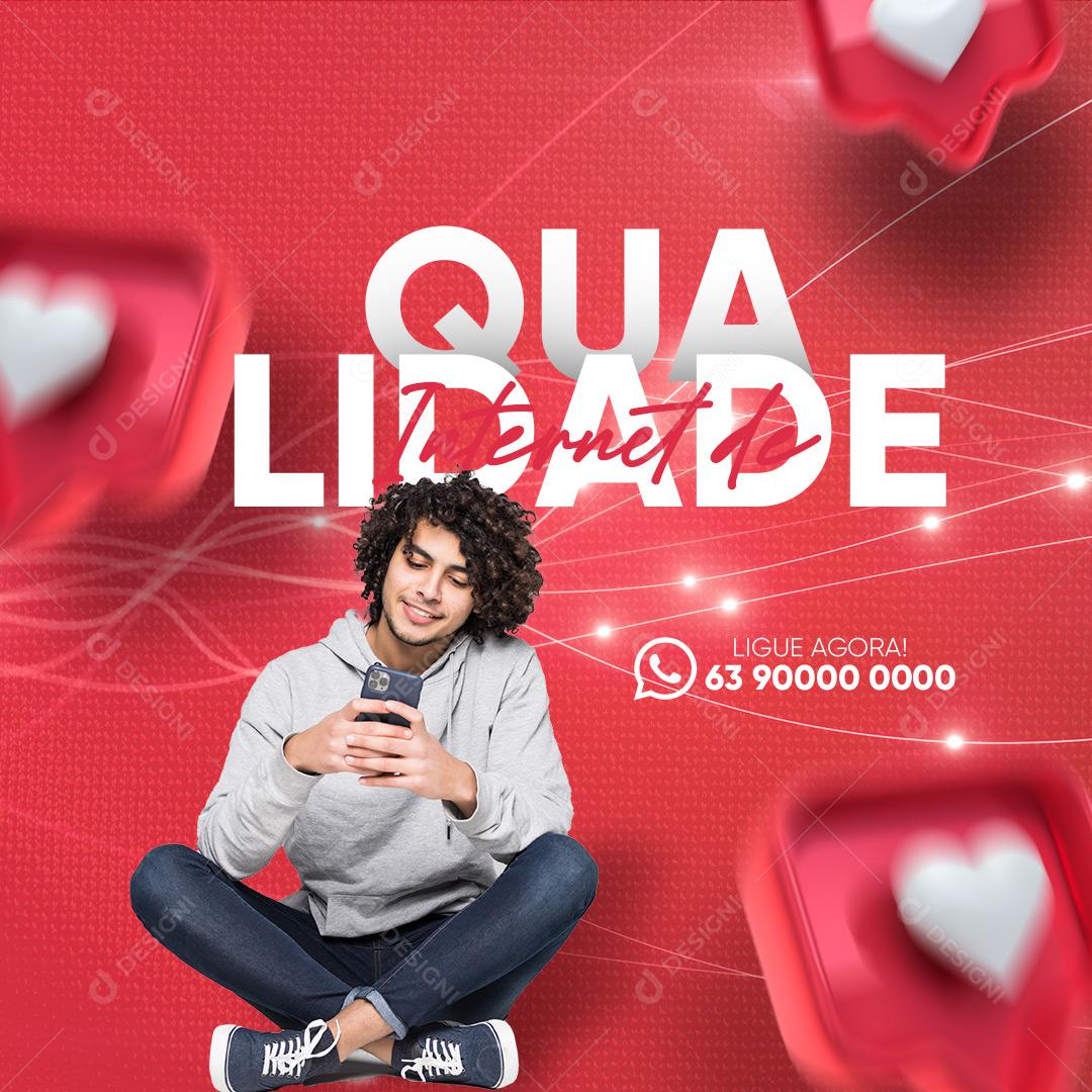 Social Media Provedor de Internet Social Media PSD Editável