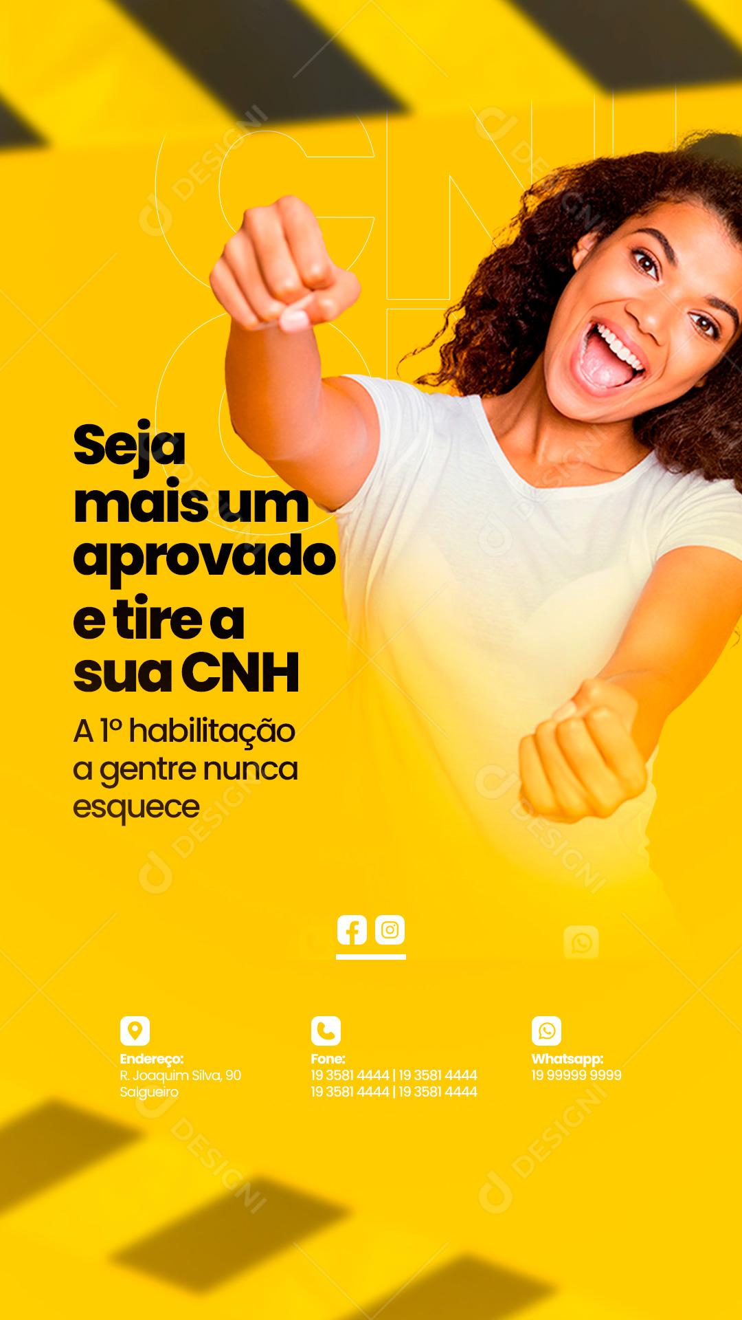 Social Media Story Auto Escola Seja Mais Um Aprovado PSD Editável