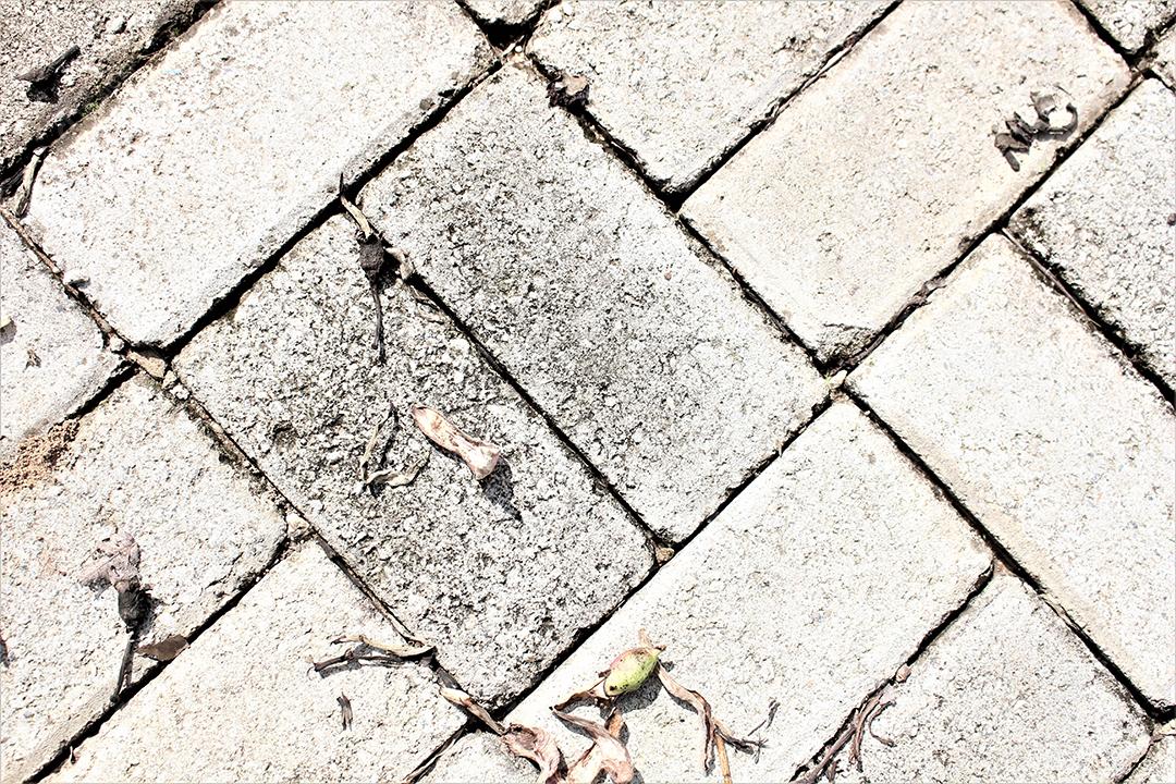 Calçada de pedra ruas cidade vista topo