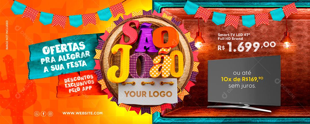 Ofertas Para Alegrar Sua Festa São João Social Media PSD Editável