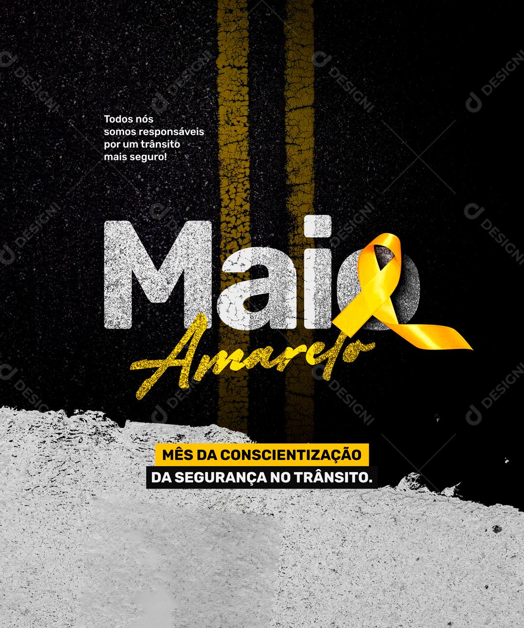 Yellow May Commemorative Date Social Media Editable PSD