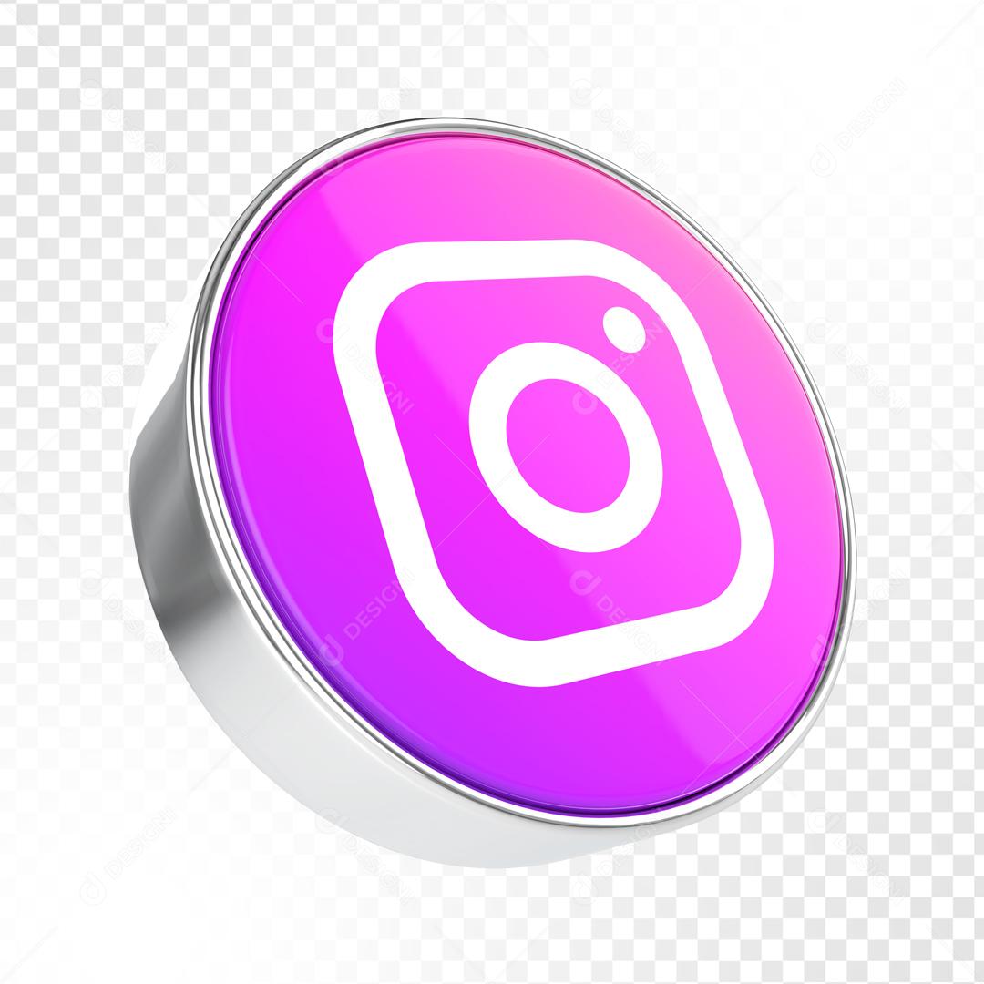 Ícone 3D Instagram Para Composição PSD