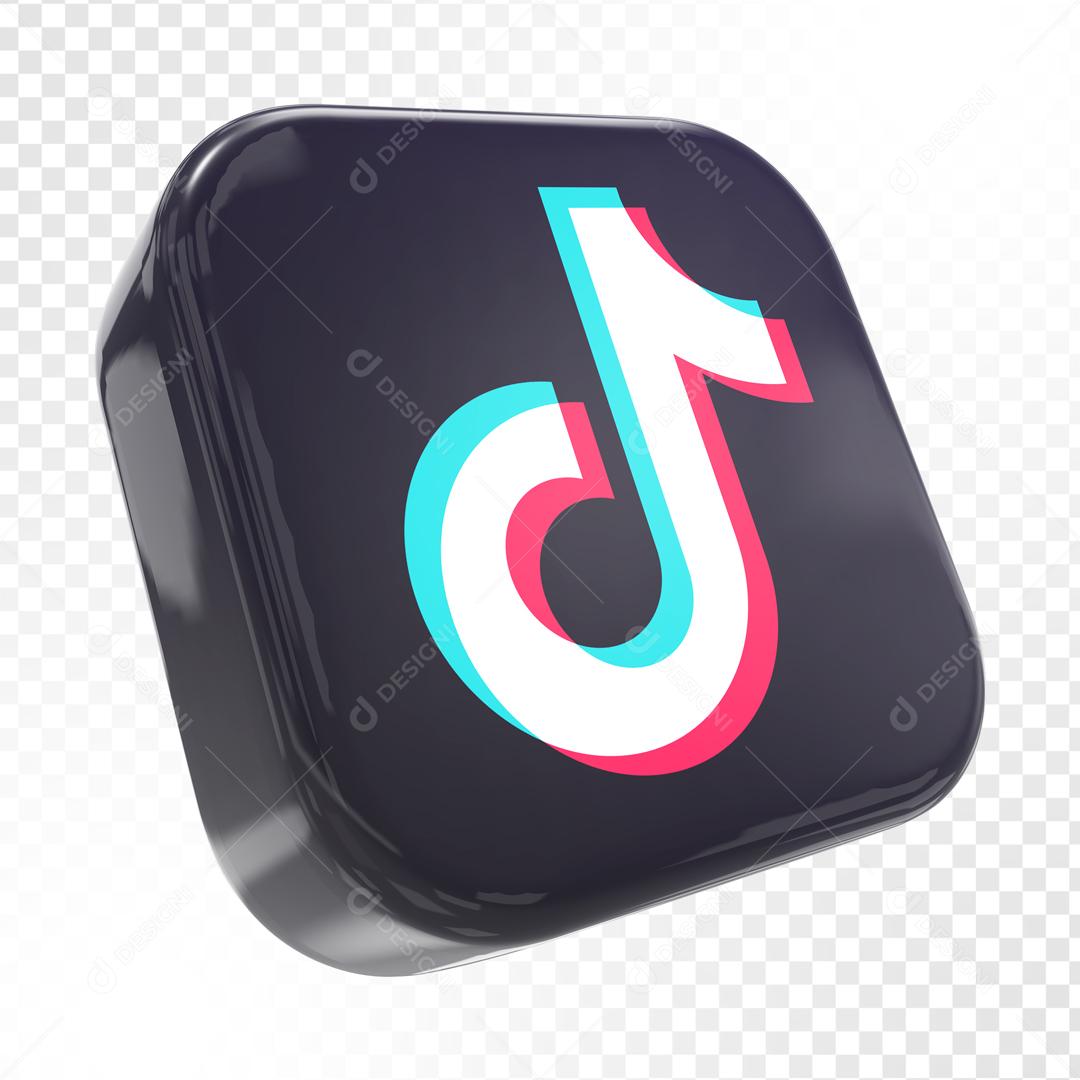 Tiktok Elemento 3D Para Composição PSD