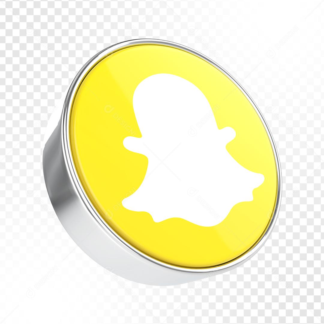 Ícone 3D Snapchat Para Composição PSD