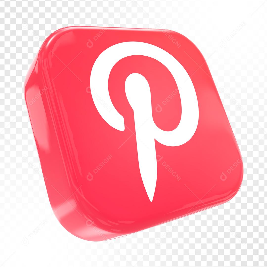 Pinterest Elemento 3D Para Composição PSD