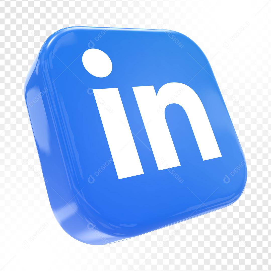 Linkedin Elemento 3D Para Composição PSD