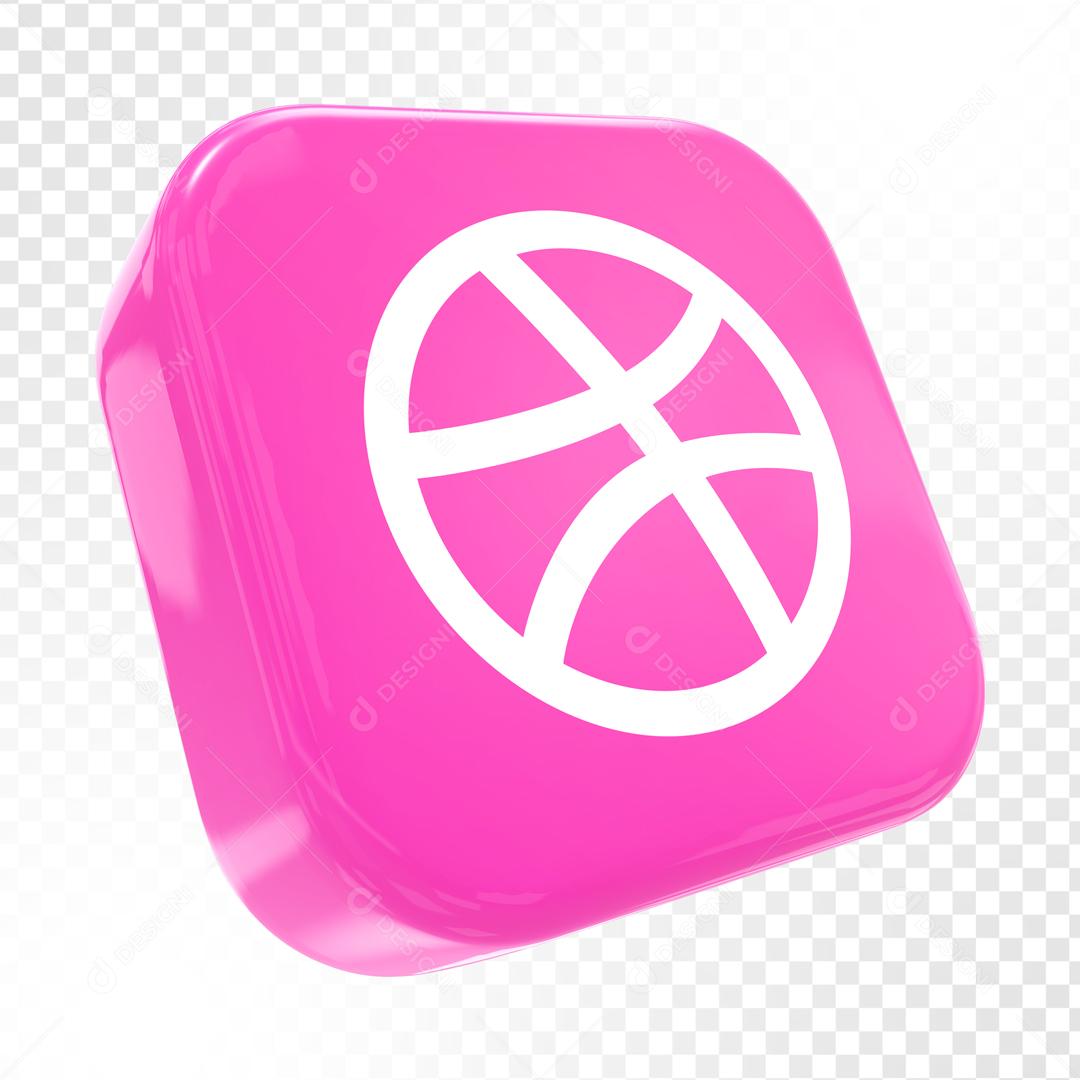 Dribbble Elemento 3D Para Composição PSD