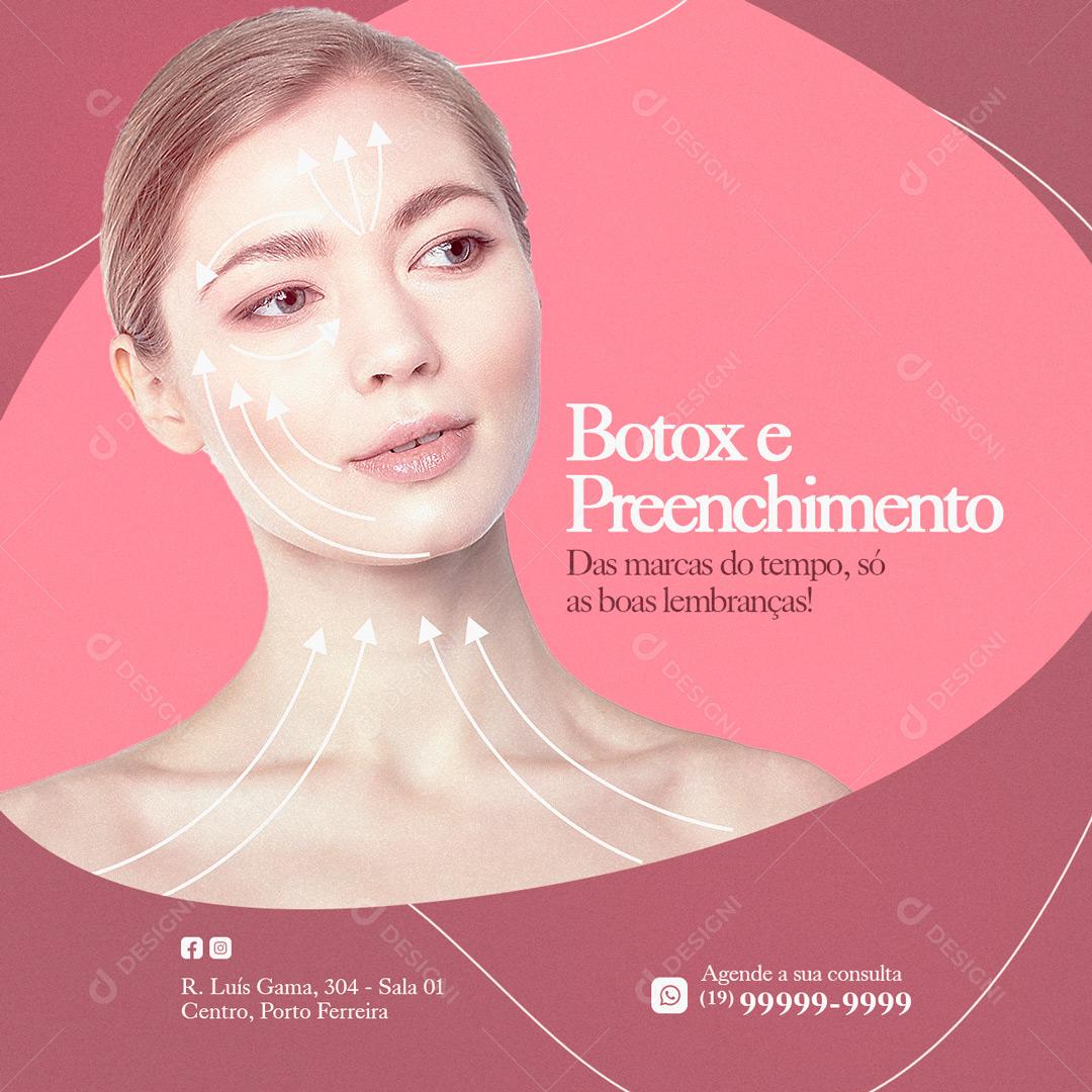 Social Media Botox e Preenchimento Estética Facial PSD Editável