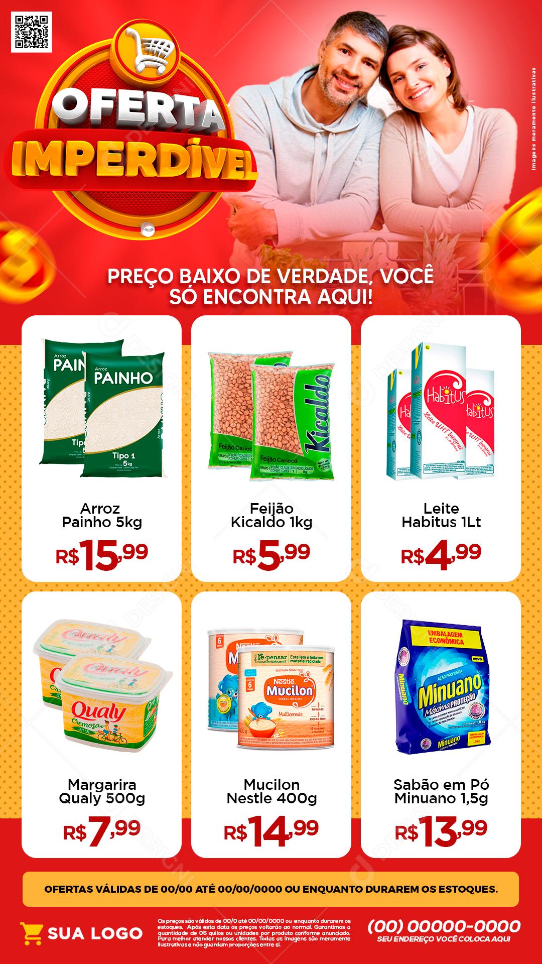 Encarte Ofertas Imperdível Supermercados PSD Editável