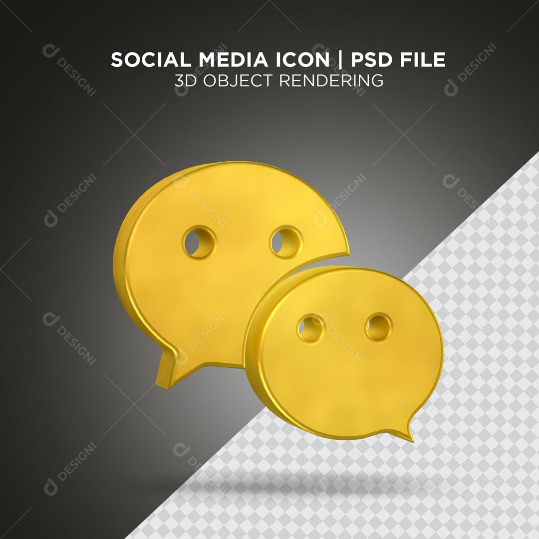 Ícone 3D Bate Papo Para Composição PSD