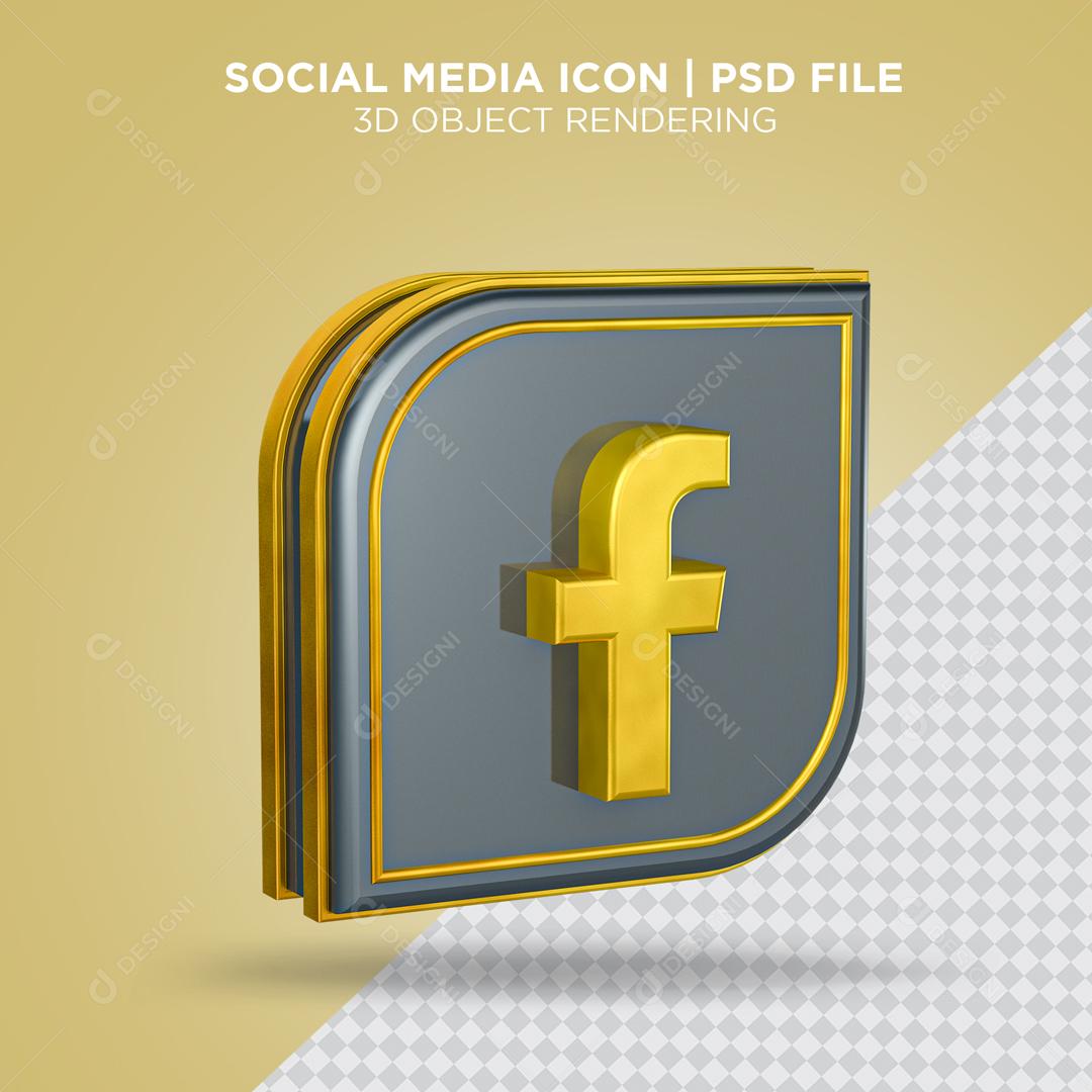 Facebook Elemento 3D Para Composição PSD