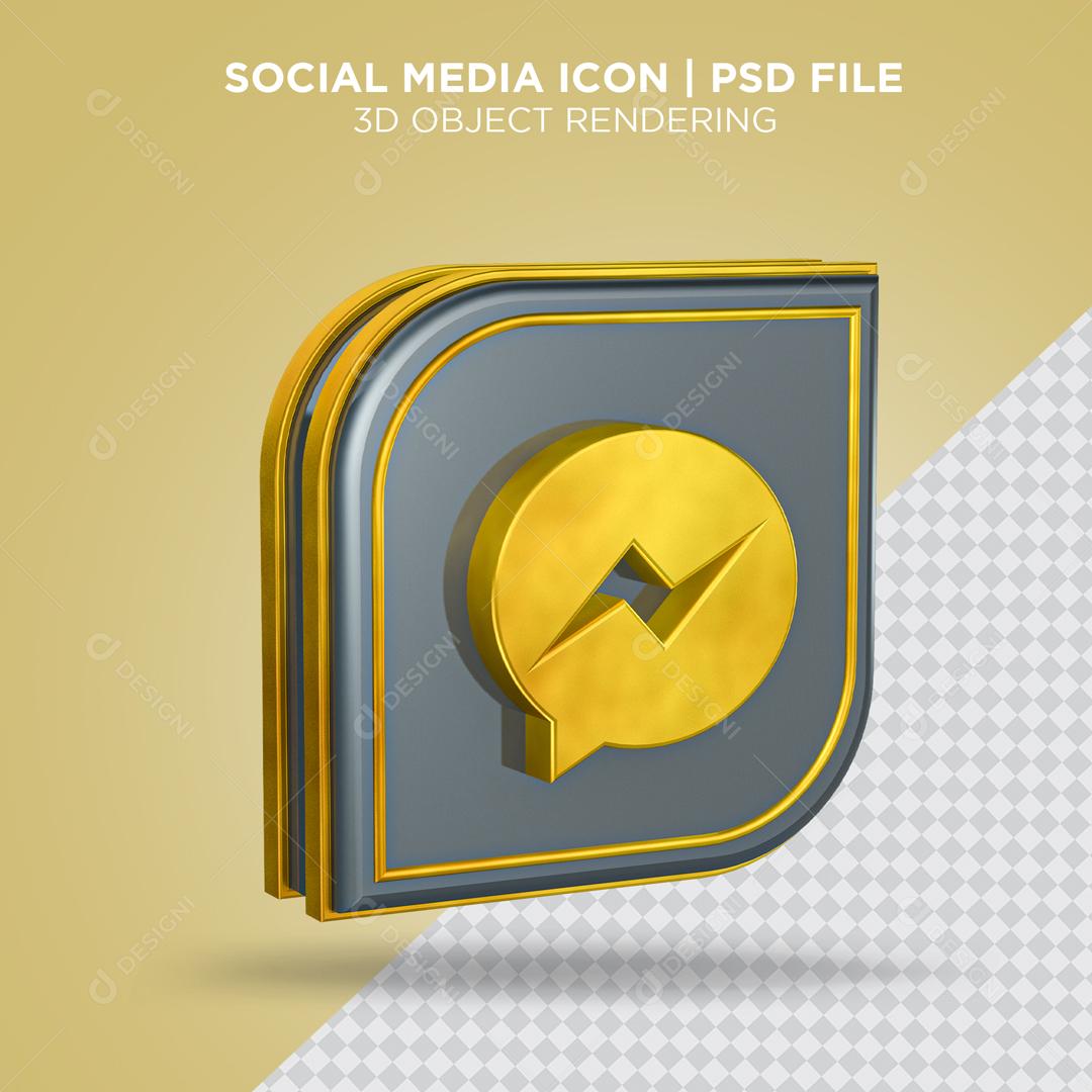 Messenger Elemento 3D Para Composição PSD