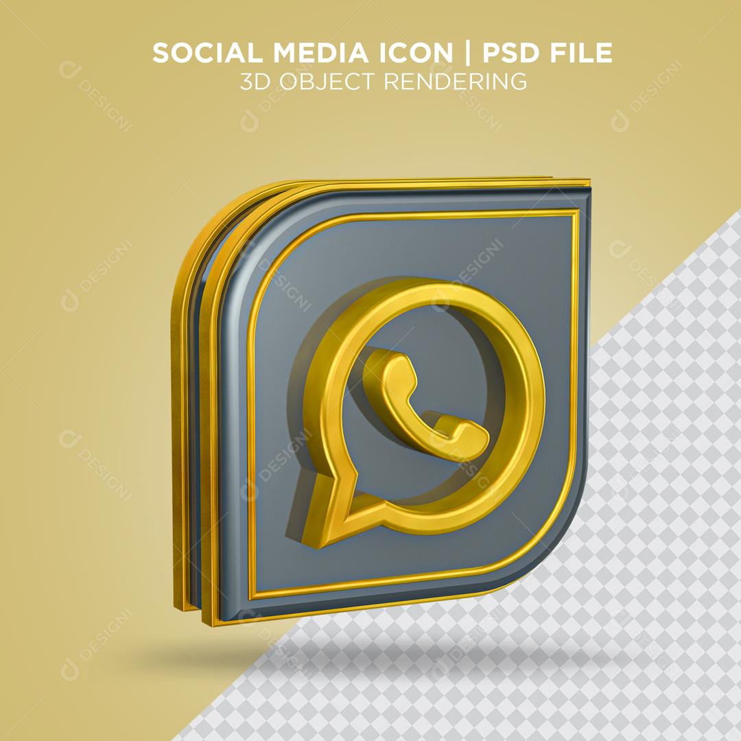Whatsapp 3D Element For Composition PSD