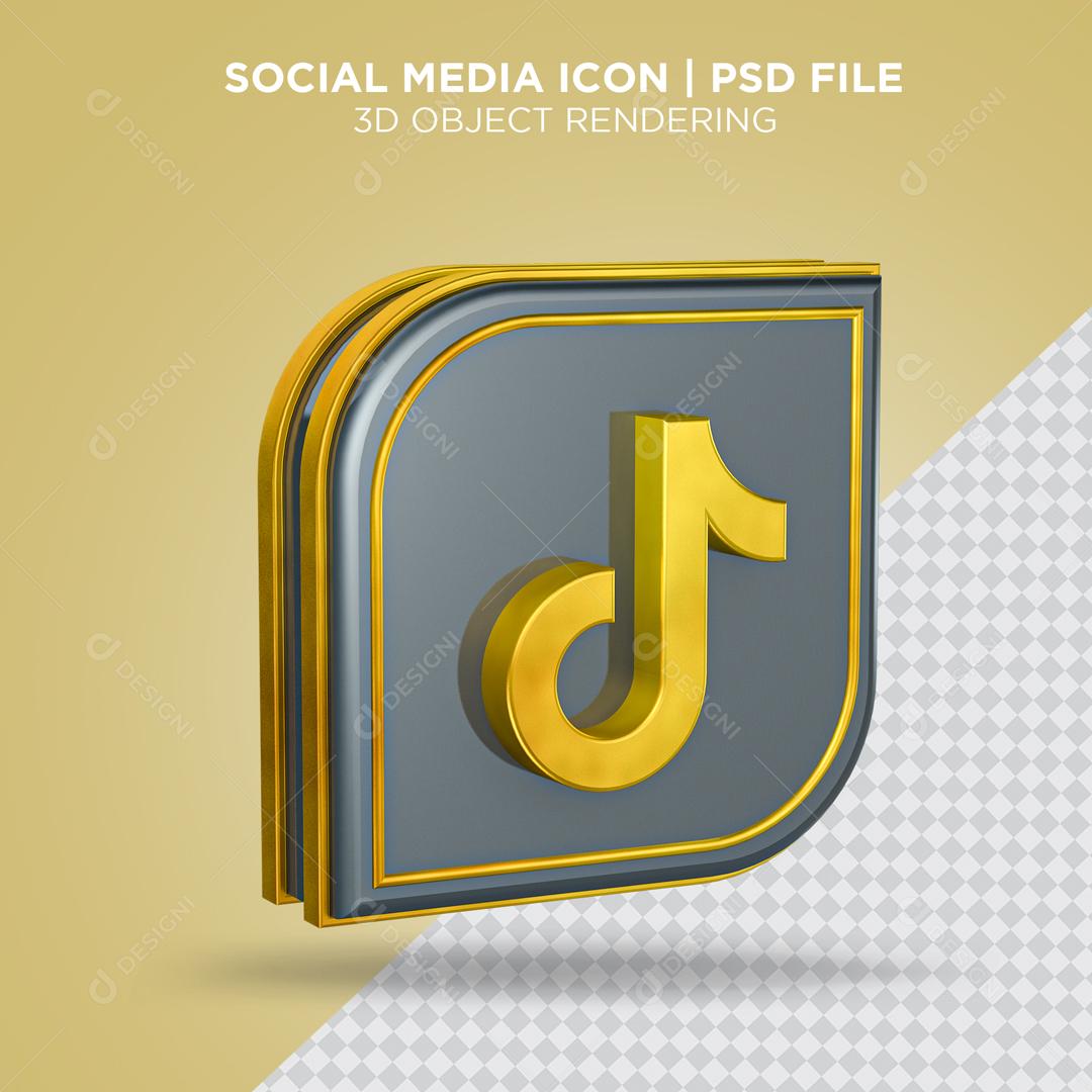 Tiktok Elemento 3D Para Composição PSD