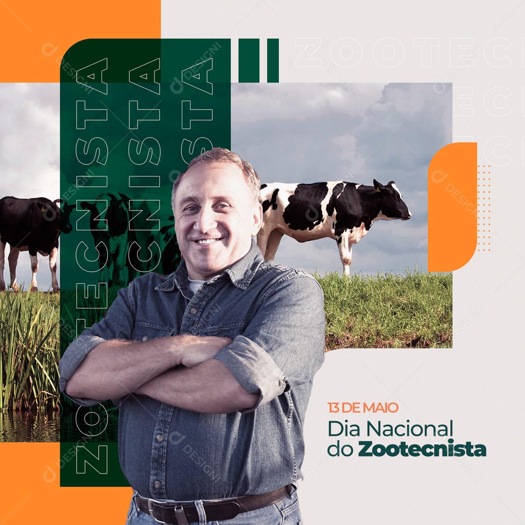 Social Media Dia Nacional do Zootecnista Produção Animais PSD Editável