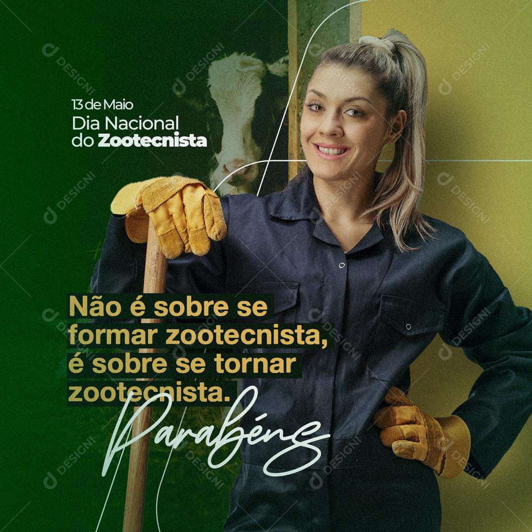 Dia Nacional do Zootecnista Parabéns Social Media PSD Editável