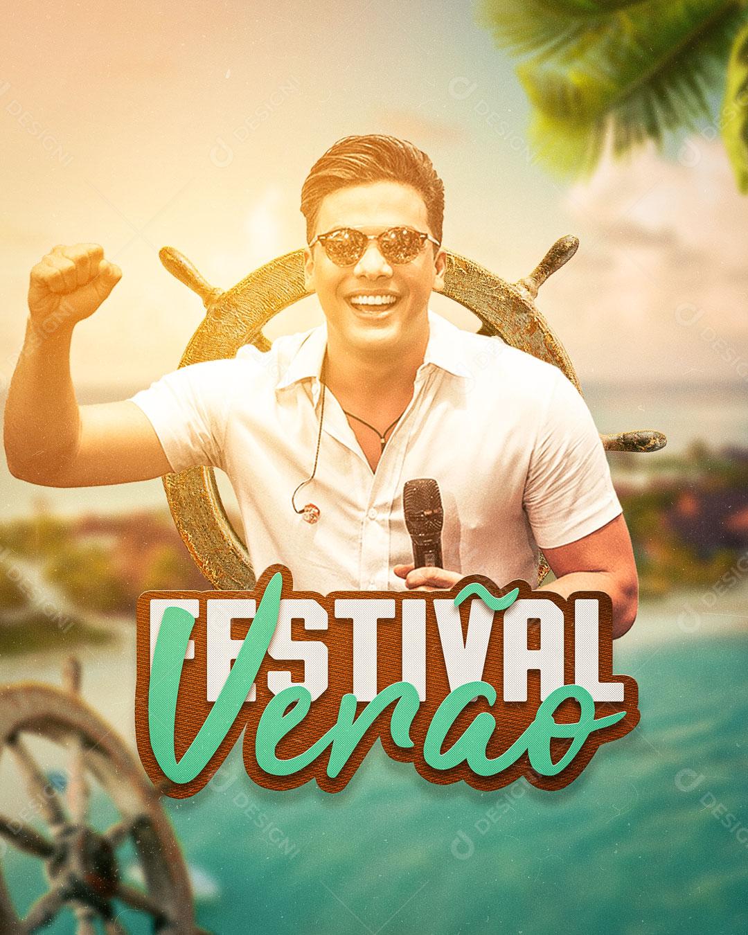 Flyer de Evento Festival Verão Wesley Safadão Social Media PSD Editável