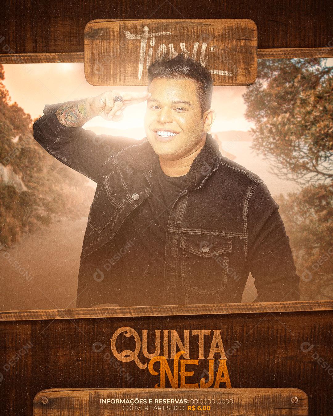 Flyer de Evento Tierry Quinta Neja Social Media PSD Editável