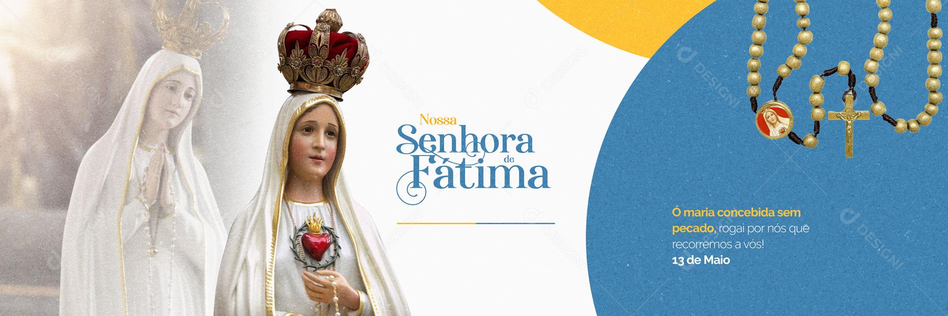 Social Media Carrossel Dia de Nossa Senhora de Fátima 13 de Maio PSD Editável