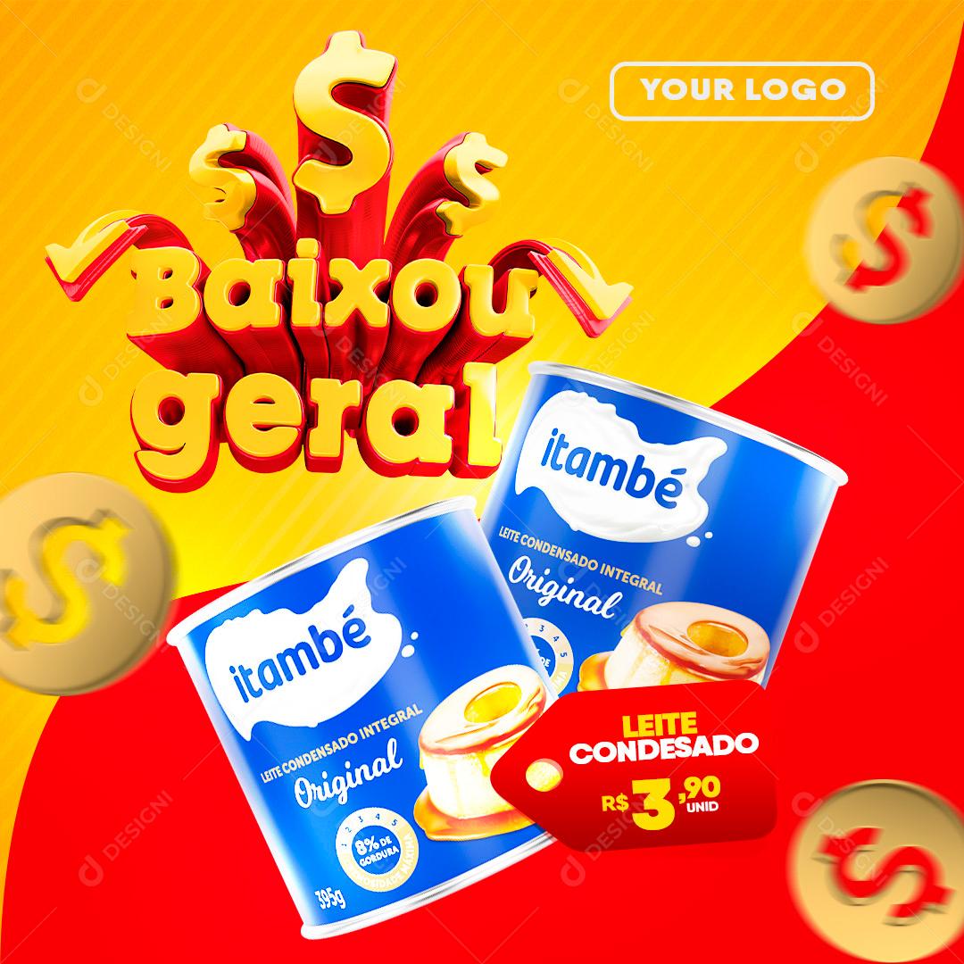 Promoção Abaixou Geral Promoção Social Media PSD Editável