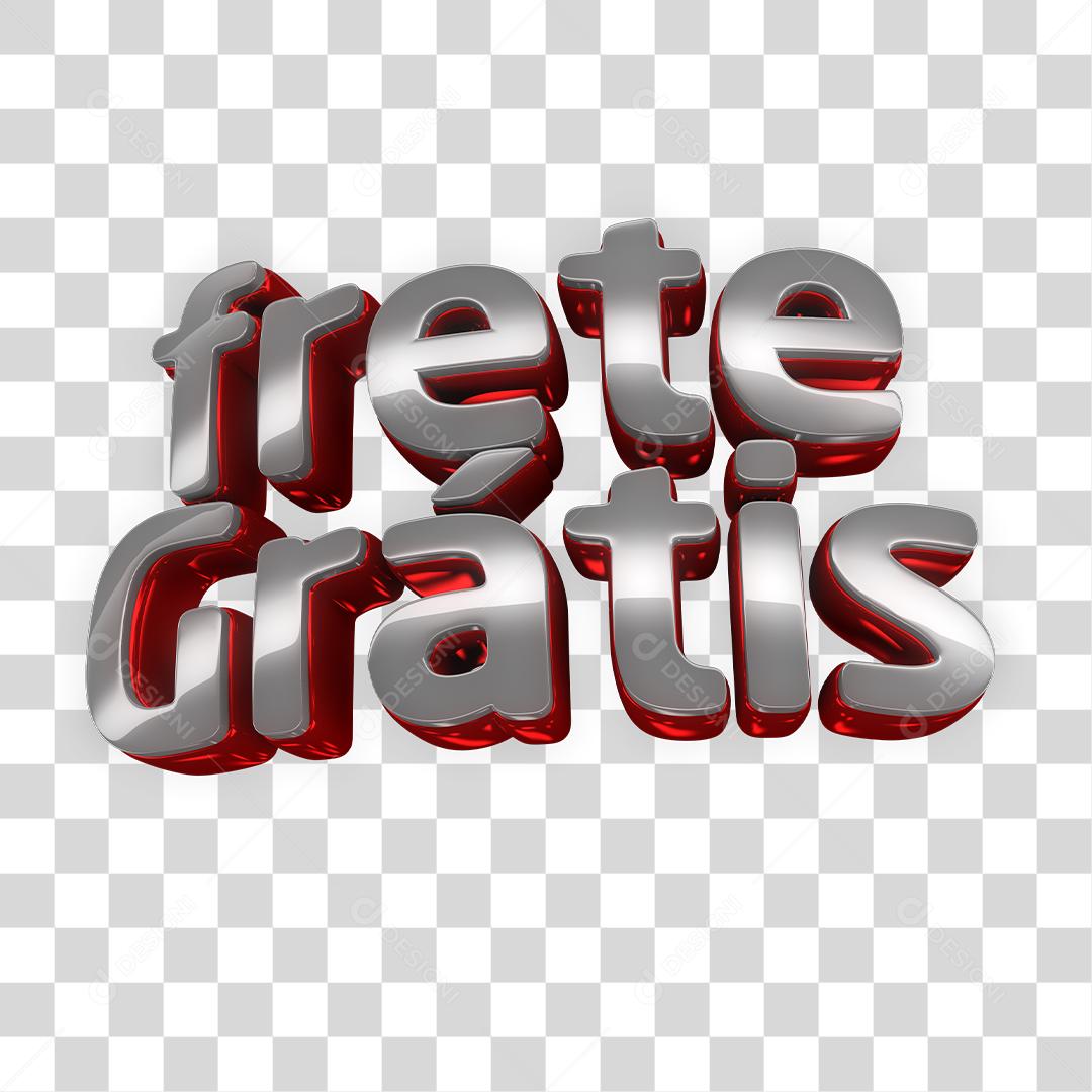 Selo 3D Para Composição Frete Grátis PNG Transparente