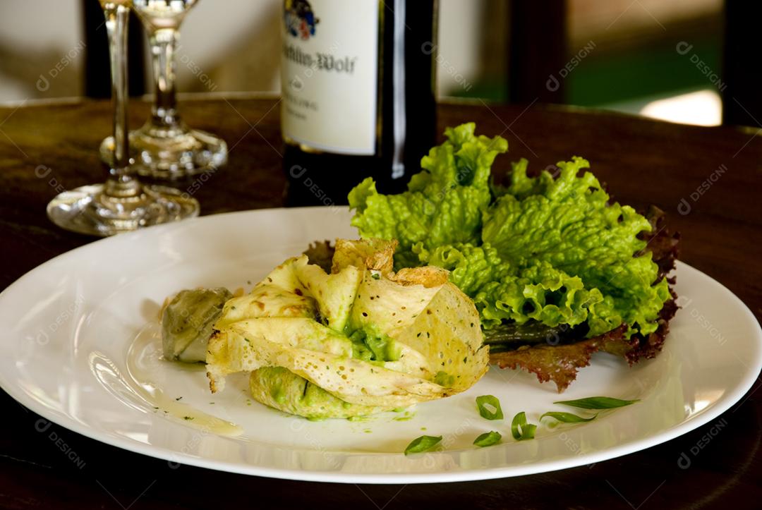 Prato luxuosa repolho refogado com azeite