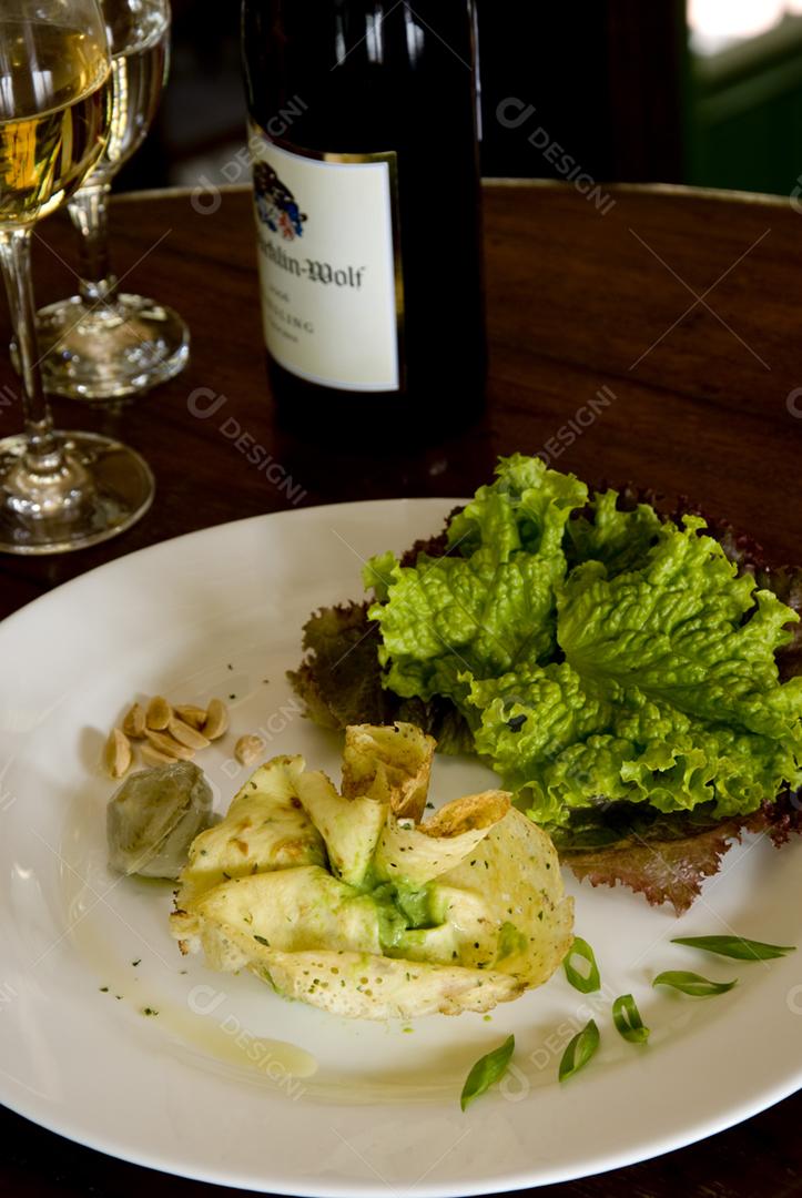 Prato luxuoso repolho refogado com azeite