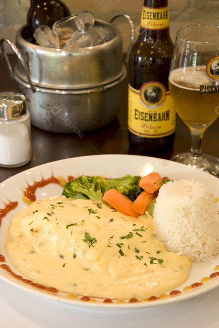 Prato de carne a parmegiana