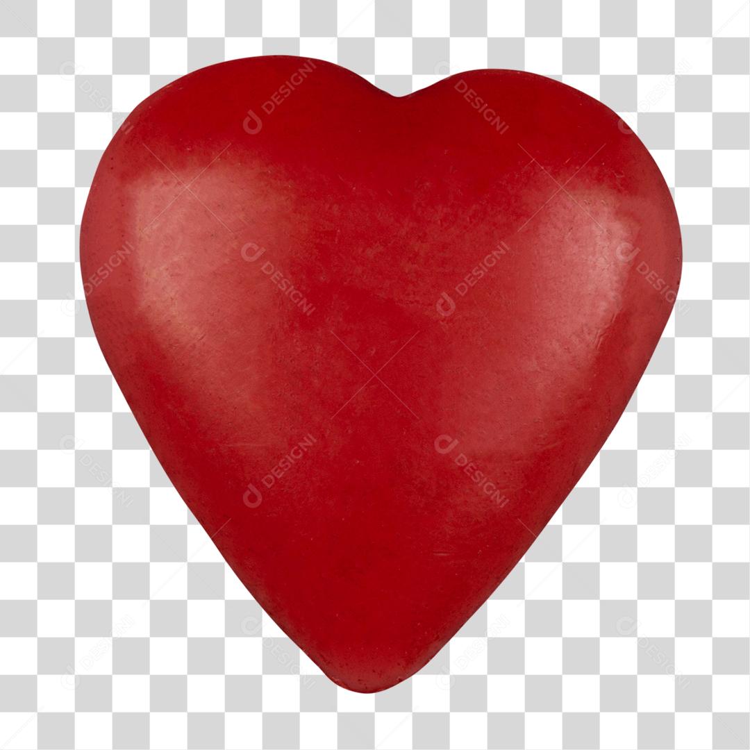 Coração De Porcelanato Vermelho PNG Transparente