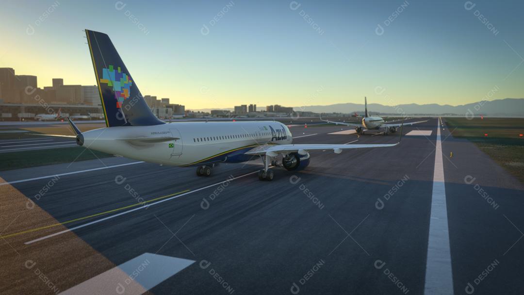 Airbus A320 Azul Airlines se prepara para partir do Rio de Janeiro, 22 de maio de 2022, Rio de Janeiro, Brasil.