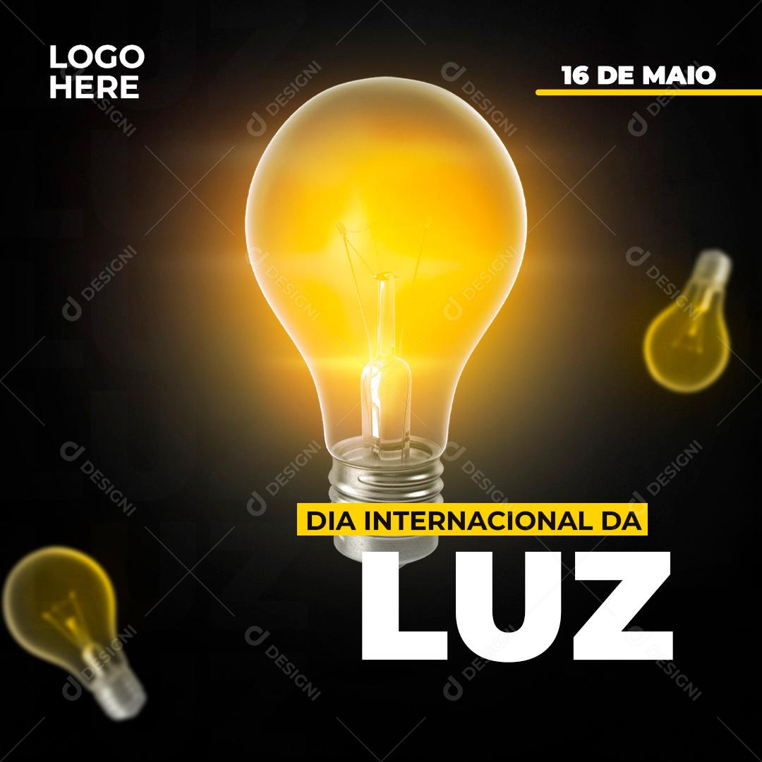 Dia Internacional Da Luz Data Comemorativa Social Media PSD Editável