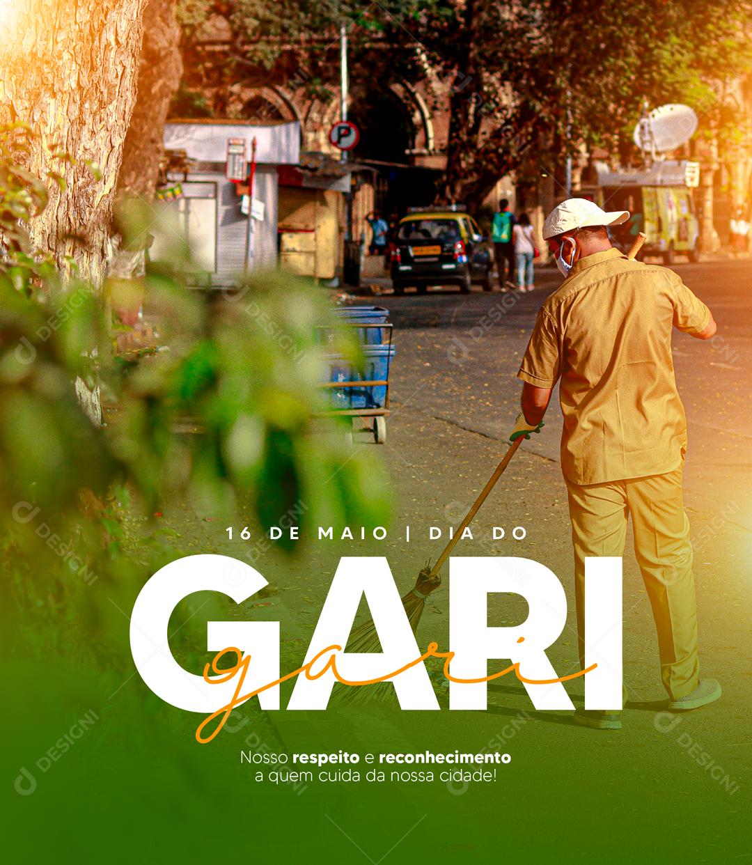 Gari 16 De Maio Dia Do Gari Data Comemorativa Social Media PSD Editável