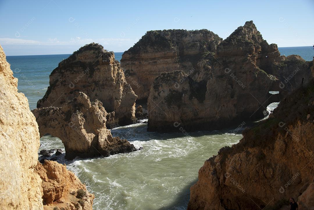 Ponta da Piedade vista das pedras