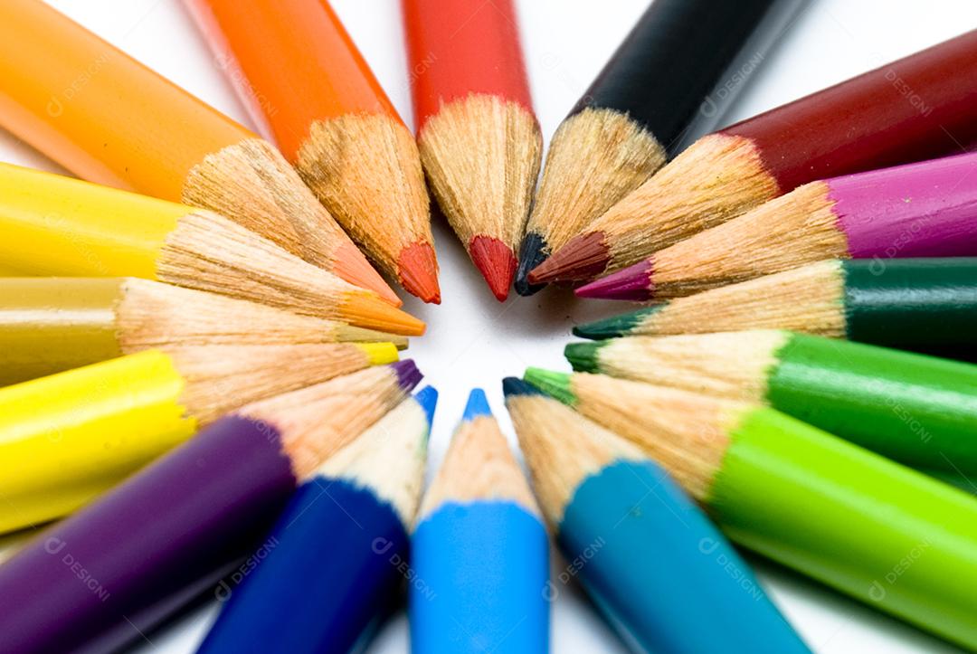 Lápis de cores coloridos