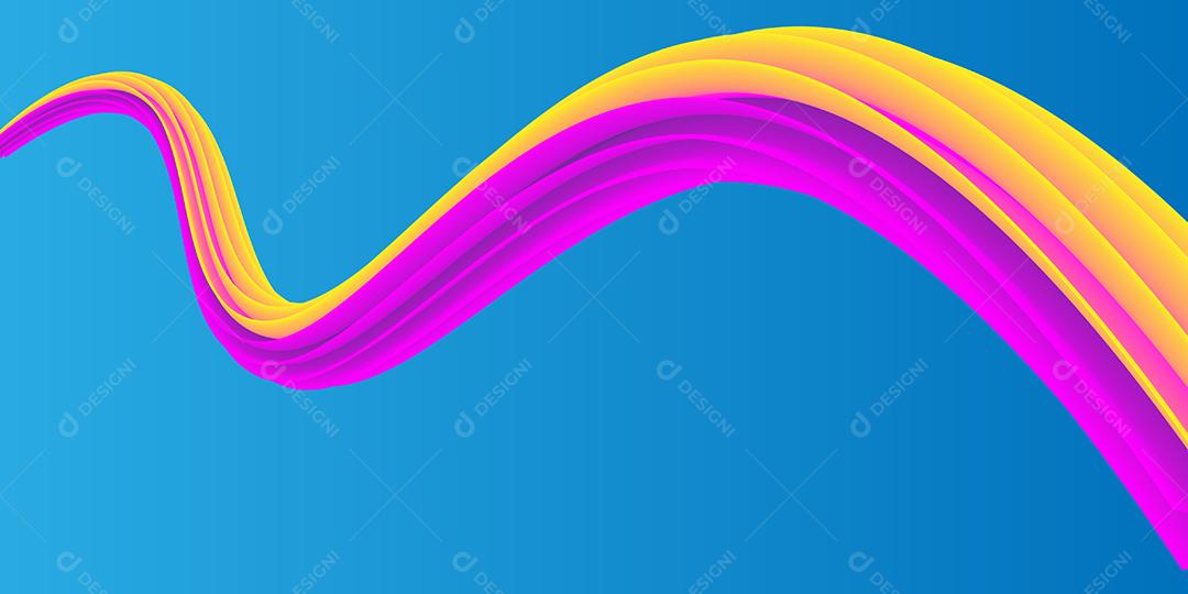 Curvas coloridas sobre fundo isolado