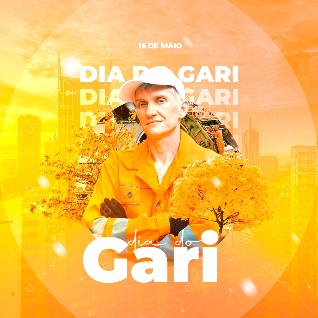 Social Media Dia do Gari 16 de Maio PSD Editável
