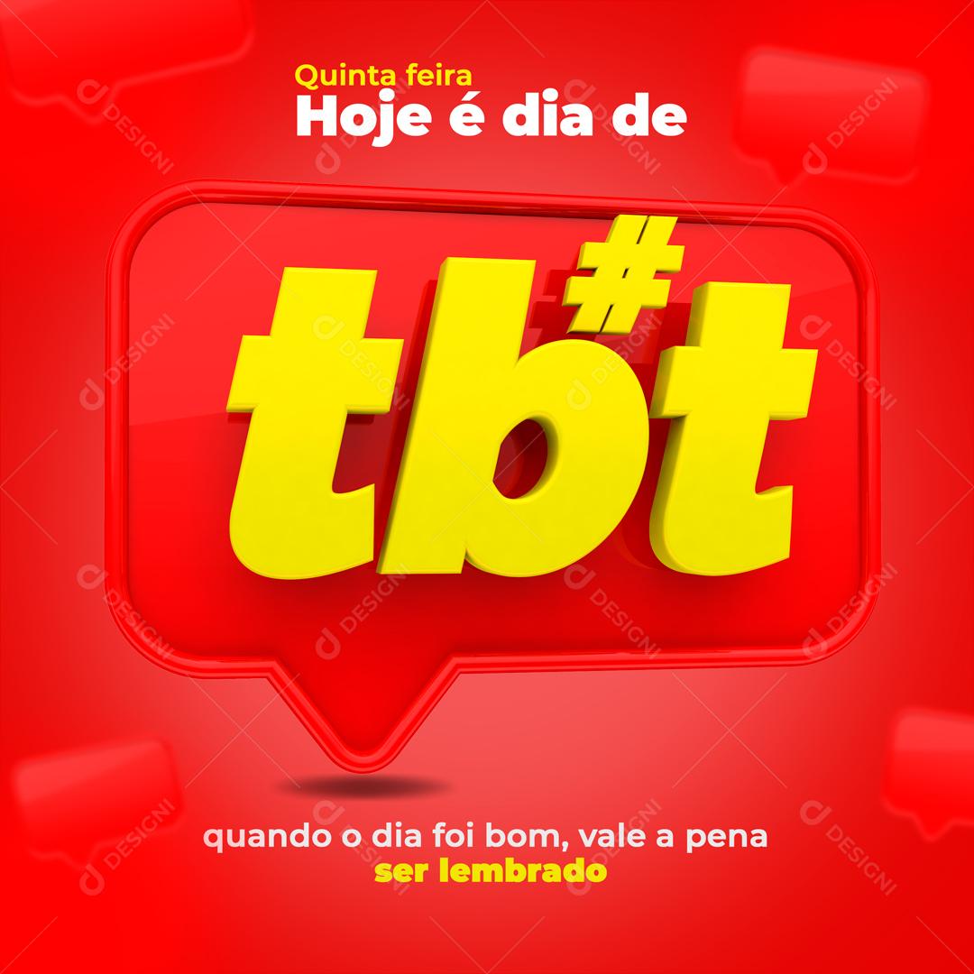 Selo 3D Para Composição TBT Quinta-Feira Das Lembranças Social Media PSD Editável