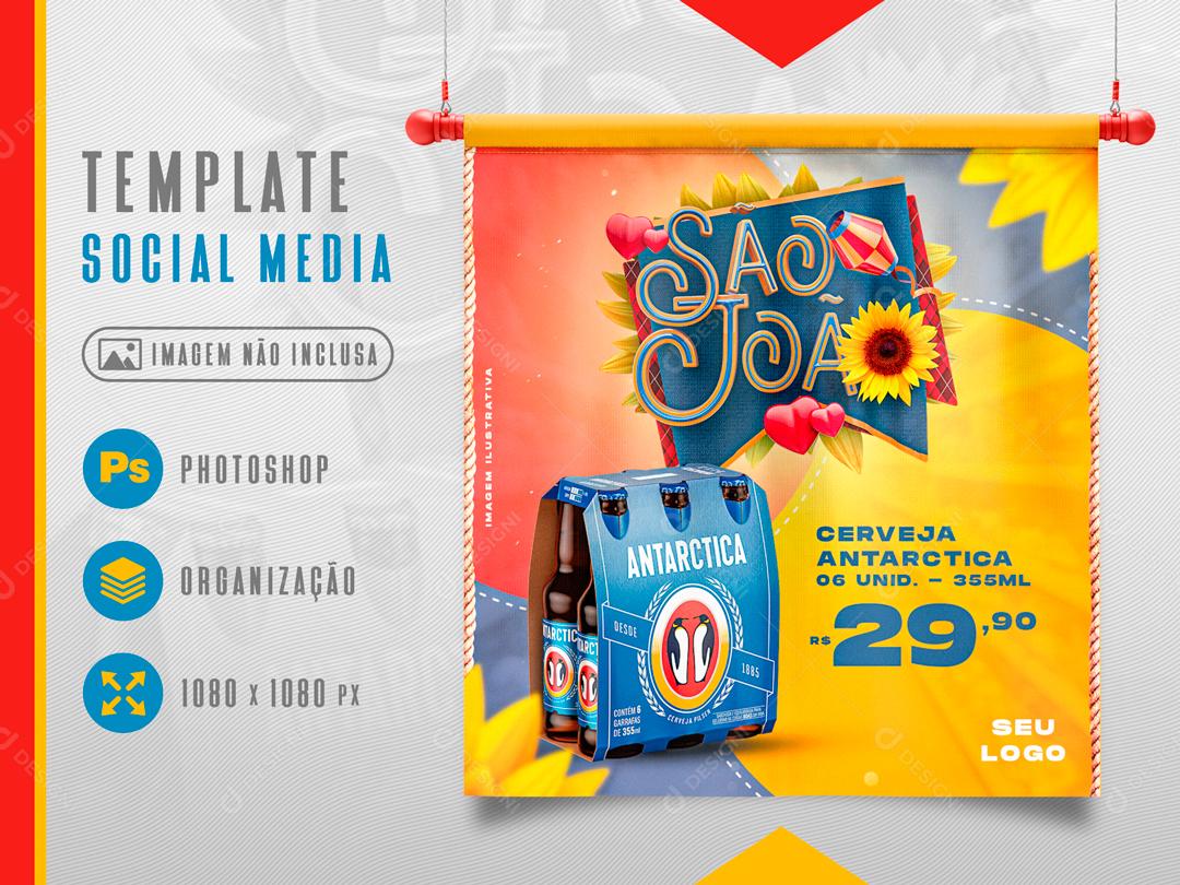 Social Media São João Promoção Ofertas Descontos Social Media PSD Editável