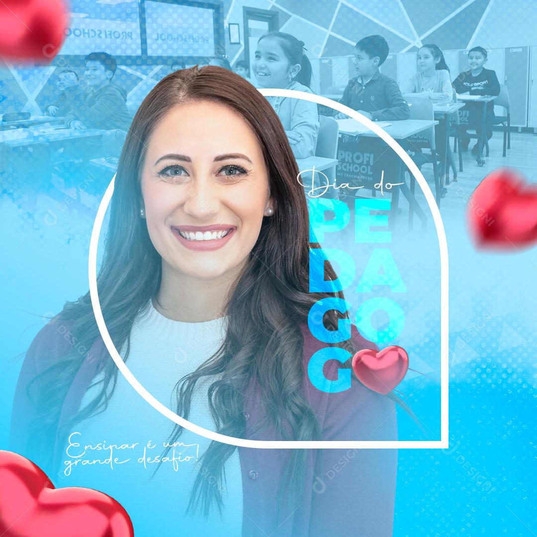 Social Media Dia do Pedagogo 20 de Maio PSD Editável